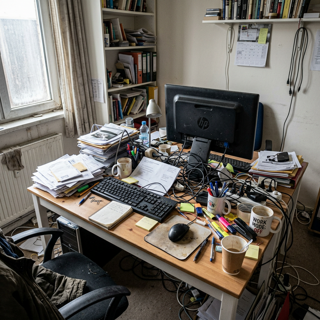 Cluttered Workspace