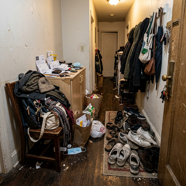 Cluttered Entryway