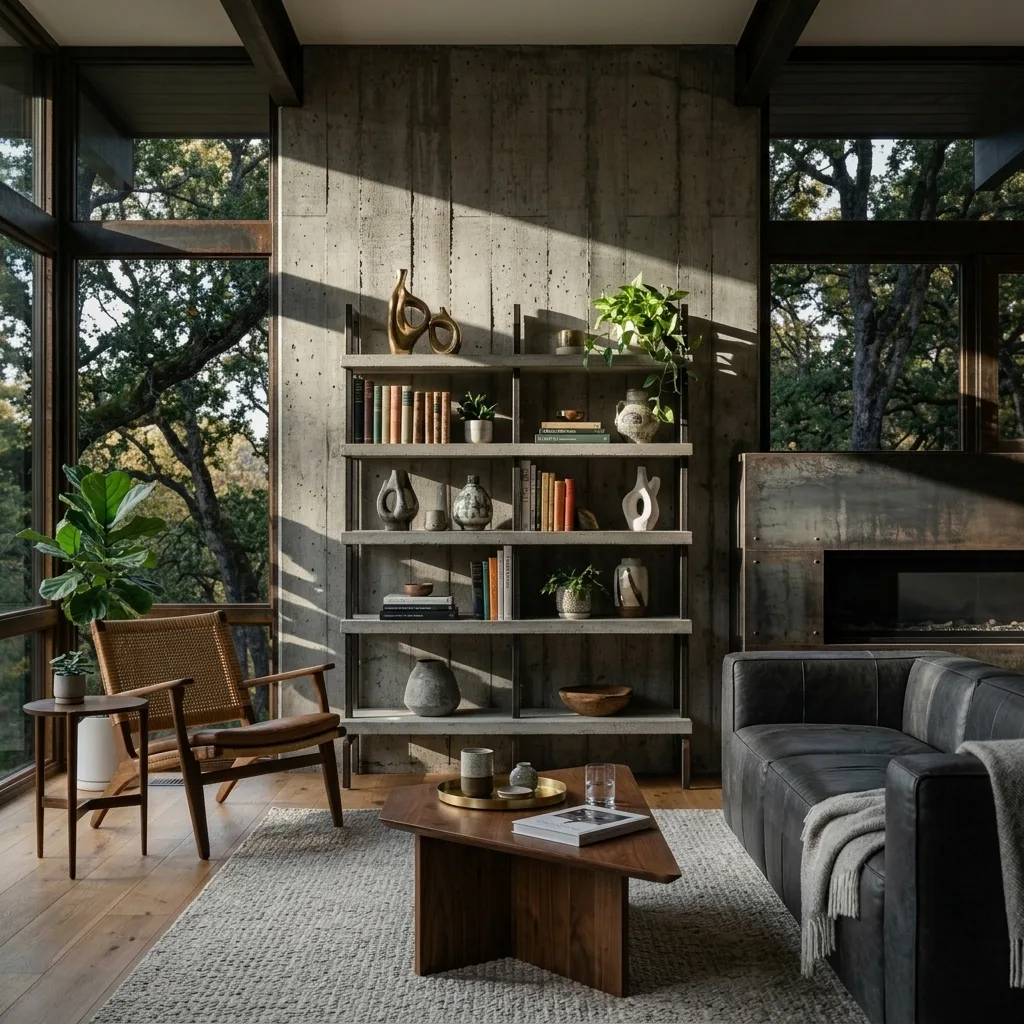 Brutalist Living Room