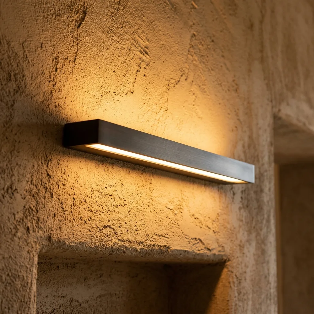 Amber Bedroom Lighting sconce detail