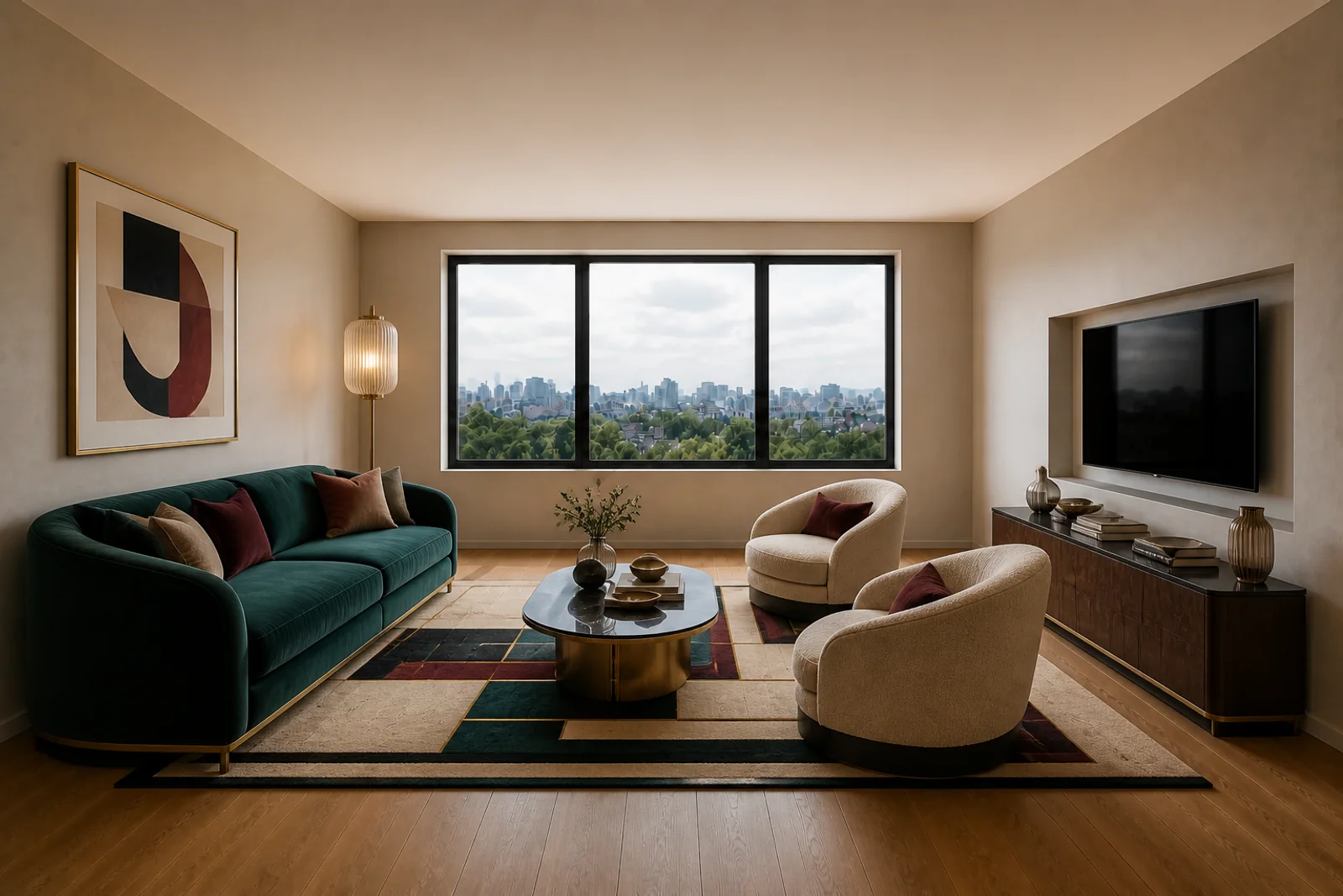Art Deco fixed-room interpretation