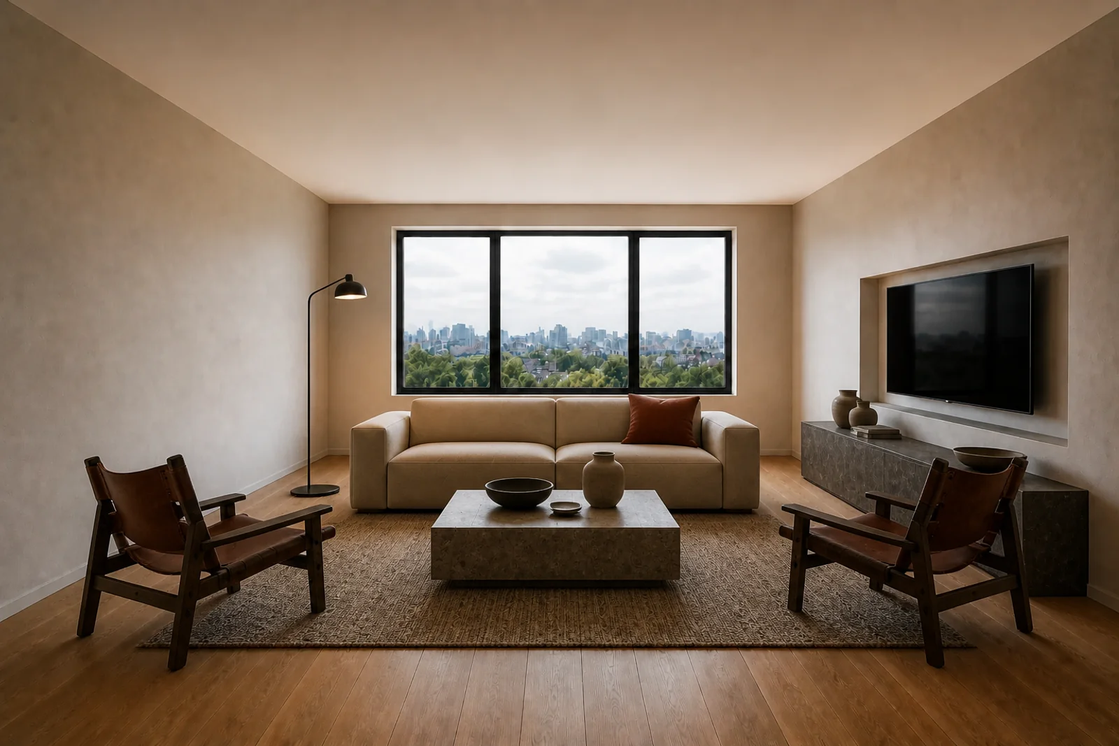 Brutalism interpretation of the fixed Spatial Design Atlas room
