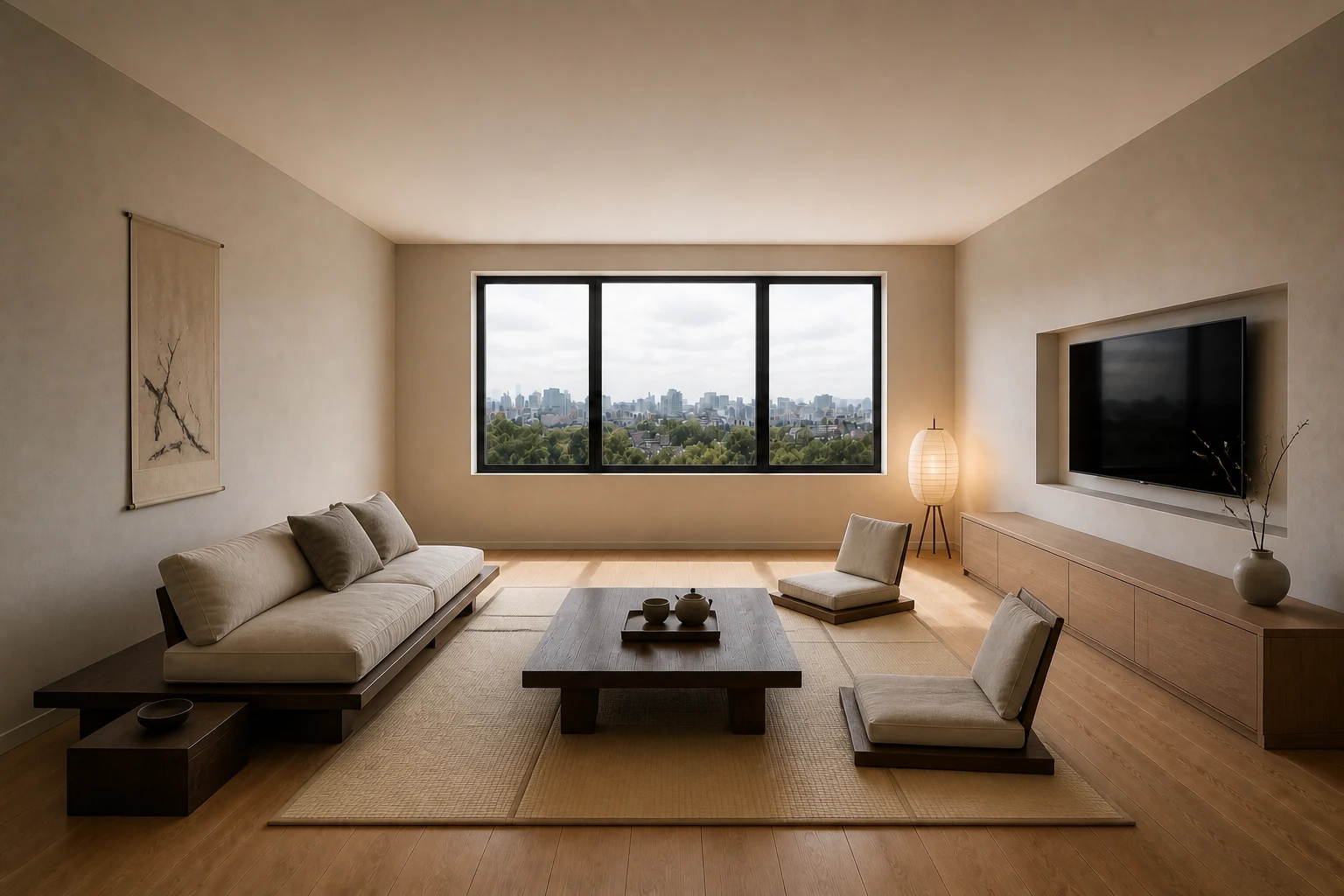 Japanese Minimalism fixed-room interpretation