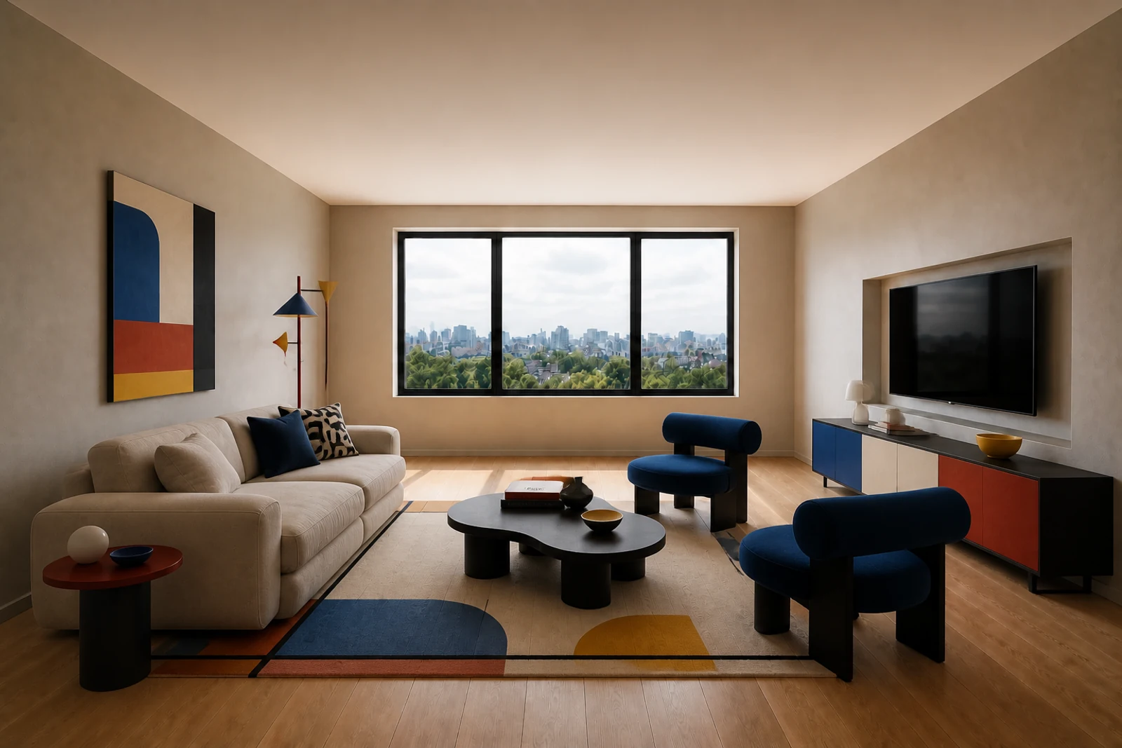Postmodernism interpretation of the fixed Spatial Design Atlas room